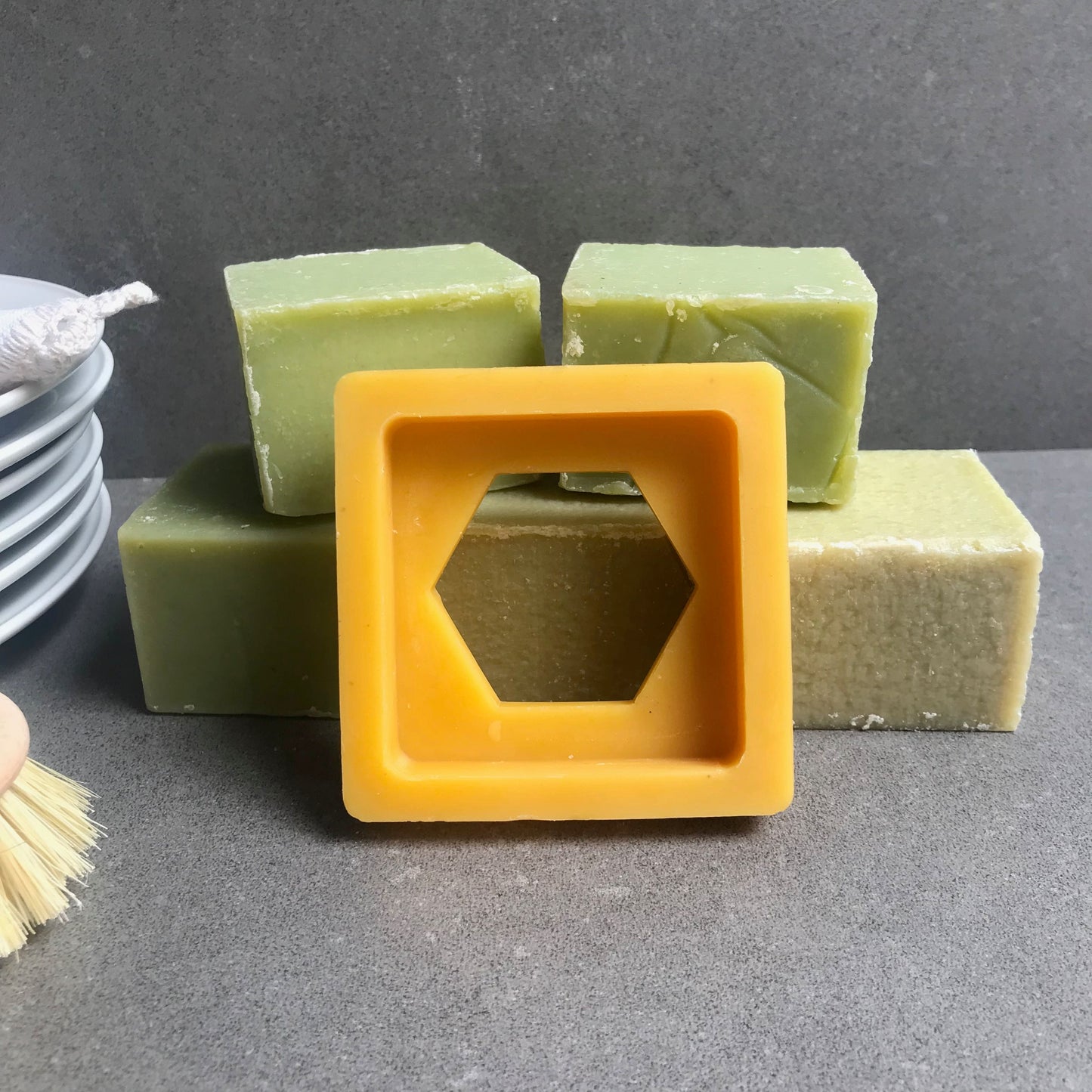 Sapone di Marsiglia 250gr con portasapone