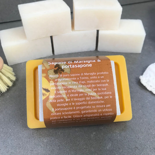 Sapone di Marsiglia con portasapone