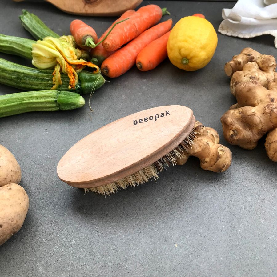 Spazzola in legno per verdure