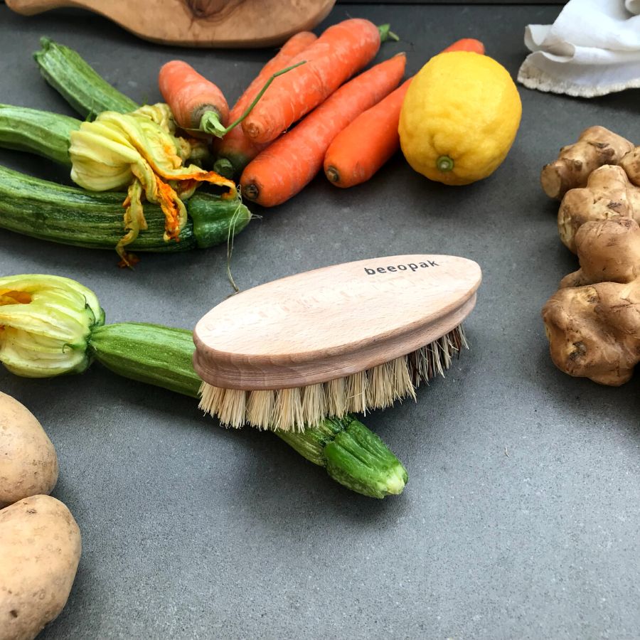 Spazzola in legno per verdure